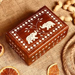 Шкатулка «Слоны», 15×10×6 см, дерево