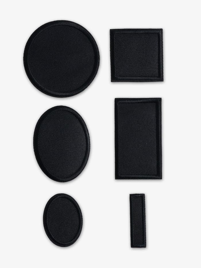 Набор заплаток для одежды, термоклеевые, 6 шт., чёрный