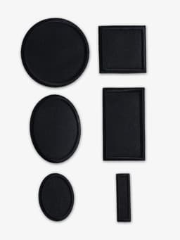 Набор заплаток для одежды, термоклеевые, 6 шт., чёрный