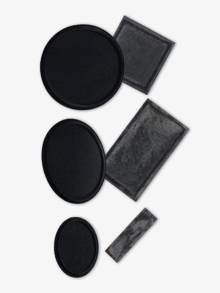 Набор заплаток для одежды, термоклеевые, 6 шт., чёрный