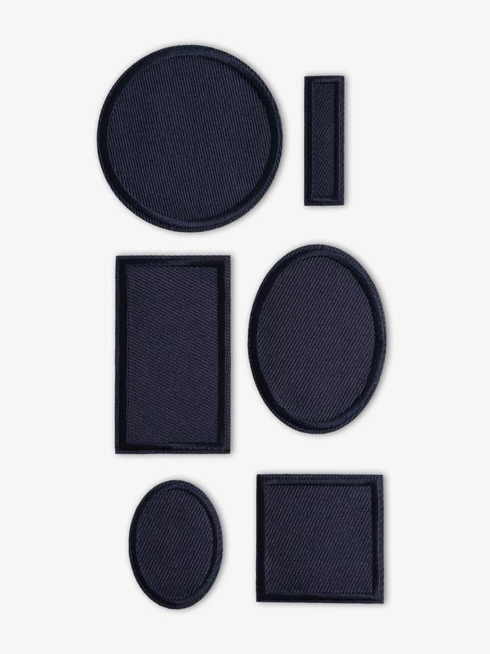 Набор заплаток для одежды, термоклеевые, 6 шт., синий