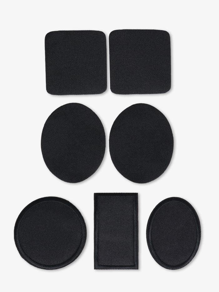 Набор заплаток для одежды, термоклеевые, 7 шт., чёрный