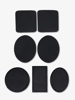 Набор заплаток для одежды, термоклеевые, 7 шт., чёрный