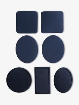 Набор заплаток для одежды, термоклеевые, 7 шт., синий