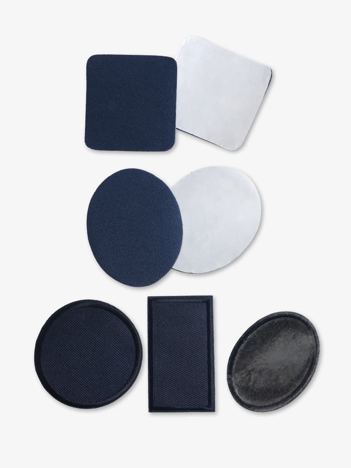 Набор заплаток для одежды, термоклеевые, 7 шт., синий