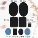 Набор заплаток для одежды, термоклеевые, 9 шт., чёрный, синий