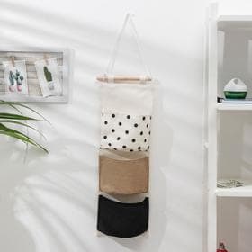 Органайзер подвесной с карманами «Доляна. Мэри», подвесной, 3 отделения, 59×20 см