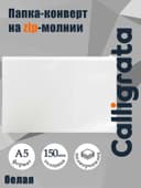 Папка-конверт на ZIP-молнии A5 Calligrata, 150 мкм, прозрачная с белой молнией