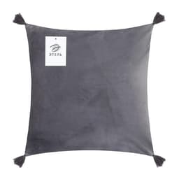 Наволочка декоративная с кисточками «Этель», 45×45 см, велюр, серая