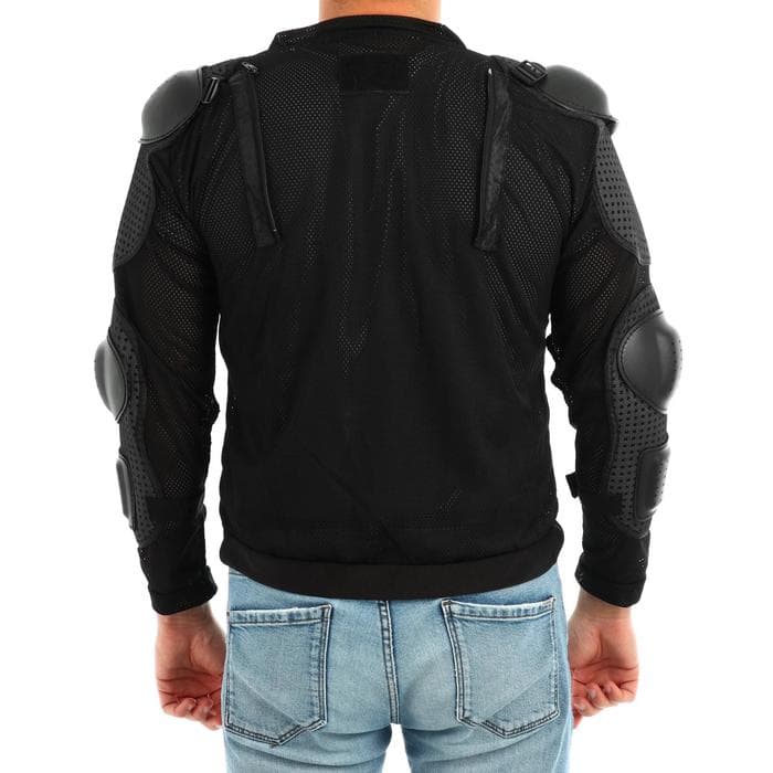 Мотоциклетная куртка с защитой, мужская, размер 48-50, чёрная