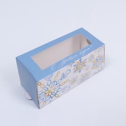Коробочка для макарун «С новым годом» 12×5.5×5.5 см