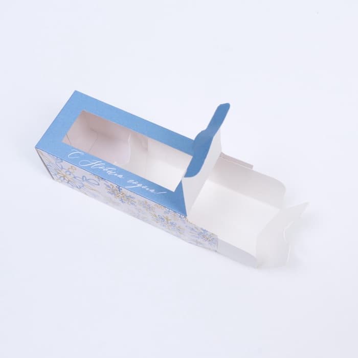 Коробочка для макарун «С новым годом» 12×5.5×5.5 см
