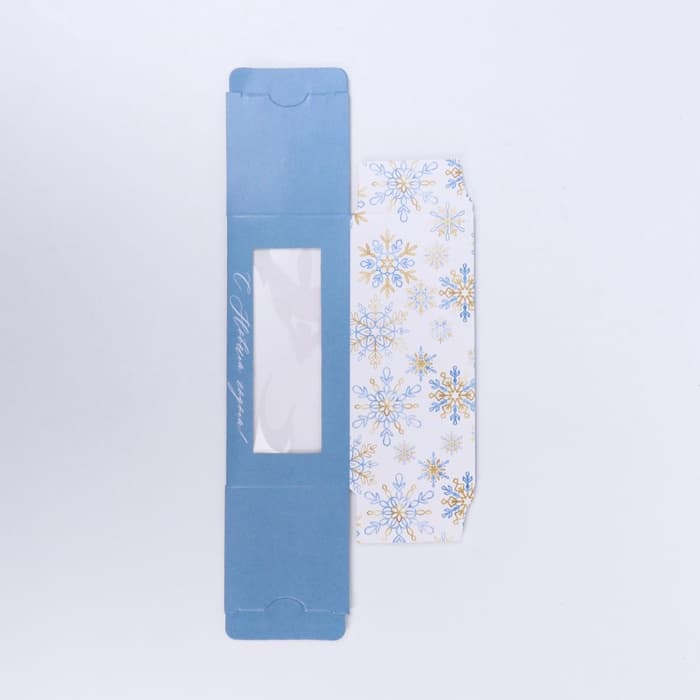 Коробочка для макарун «С новым годом» 12×5.5×5.5 см