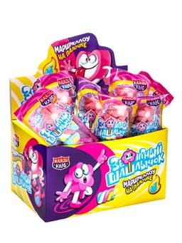 Зефир «Зефирный шашлычок», на палочке в банке, 12 г