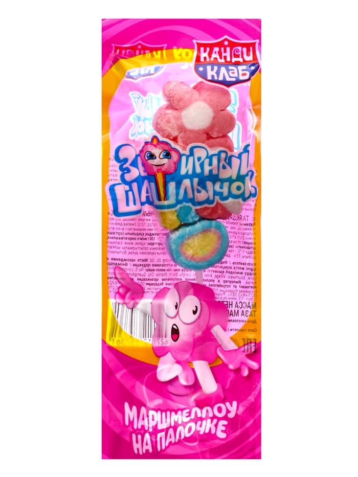 Зефир «Зефирный шашлычок», на палочке в банке, 12 г