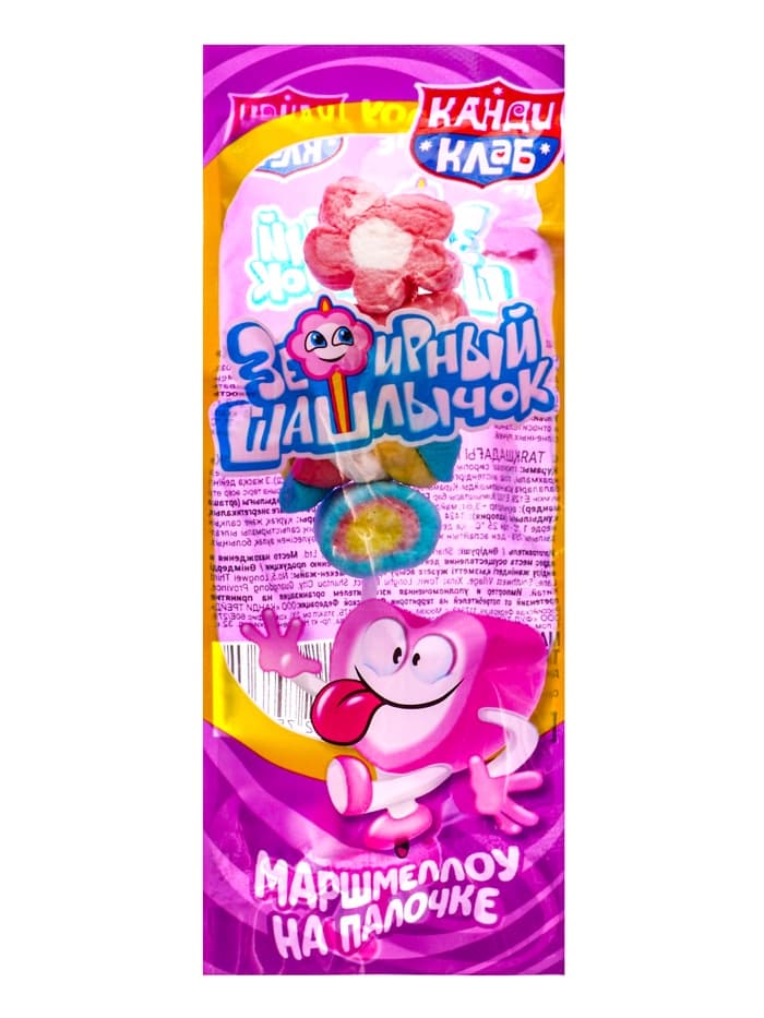 Зефир «Зефирный шашлычок», на палочке в банке, 12 г