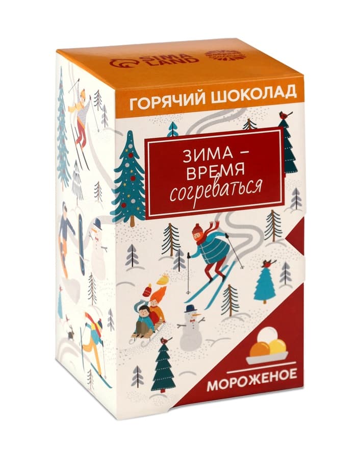 Горячий шоколад «Зима - время согреваться», вкус: мороженое, 125 г (25 г × 5 шт.)