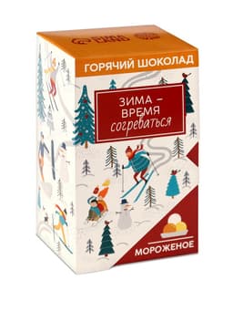Горячий шоколад «Зима - время согреваться», вкус: мороженое, 125 г (25 г × 5 шт.)