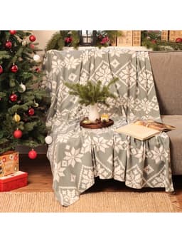 Плед флисовый новогодний «Экономь и Я. Зимние узоры», 150×130 см