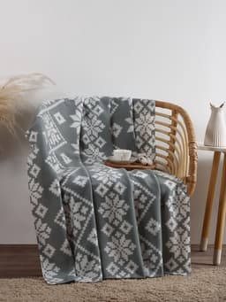 Плед флисовый новогодний «Экономь и Я. Зимние узоры», 150×130 см