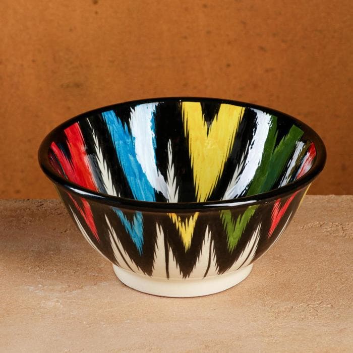 Бульонница узбекская Риштанская Керамика «Атлас», 900 мл, d=18 см, разноцветная