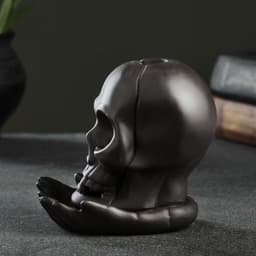 Подставка для благовоний TAKE IT EASY «Череп», набор благовоний конусы, стелющийся дым, 10×8×8 см, с подсветкой, батарейки LR=44