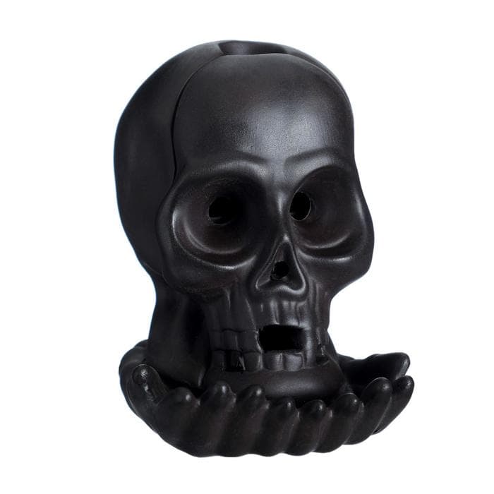 Подставка для благовоний TAKE IT EASY «Череп», набор благовоний конусы, стелющийся дым, 10×8×8 см, с подсветкой, батарейки LR=44