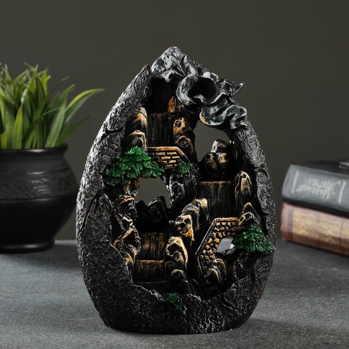 Подставка для благовоний TAKE IT EASY «Горы», набор благовоний конусы, стелющийся дым, 19×13×8 см