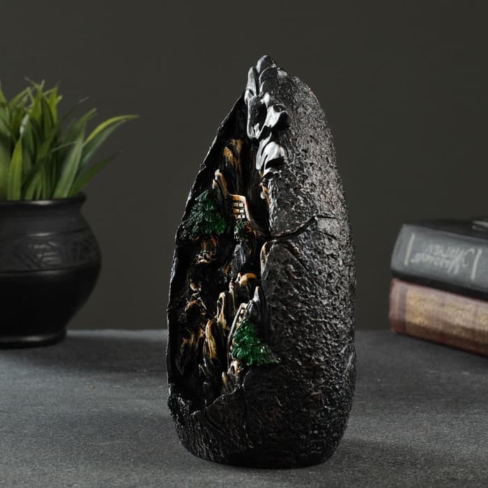 Подставка для благовоний TAKE IT EASY «Горы», набор благовоний конусы, стелющийся дым, 19×13×8 см