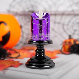 Светодиодная фигура «Свеча фиолетовая» 5×12×5 см, пластик, батарейки АААх2 (не в комплекте), свечение тёплое белое