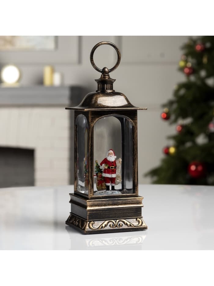 Светодиодная фигура «Дед Мороз с мешком» 9×23×9 см, пластик, батарейки ААх3 (не в комплекте), USB, свечение тёплое белое