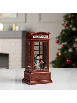 Светодиодная фигура «Девочка и снеговик» 9×20×8 см, пластик, от батареек ААх3, USB, свечение тёплое белое