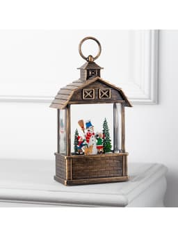 Светодиодная фигура «Дети и снеговик» 14×24×8 см, пластик, от батареек ААх3, USB, свечение тёплое белое
