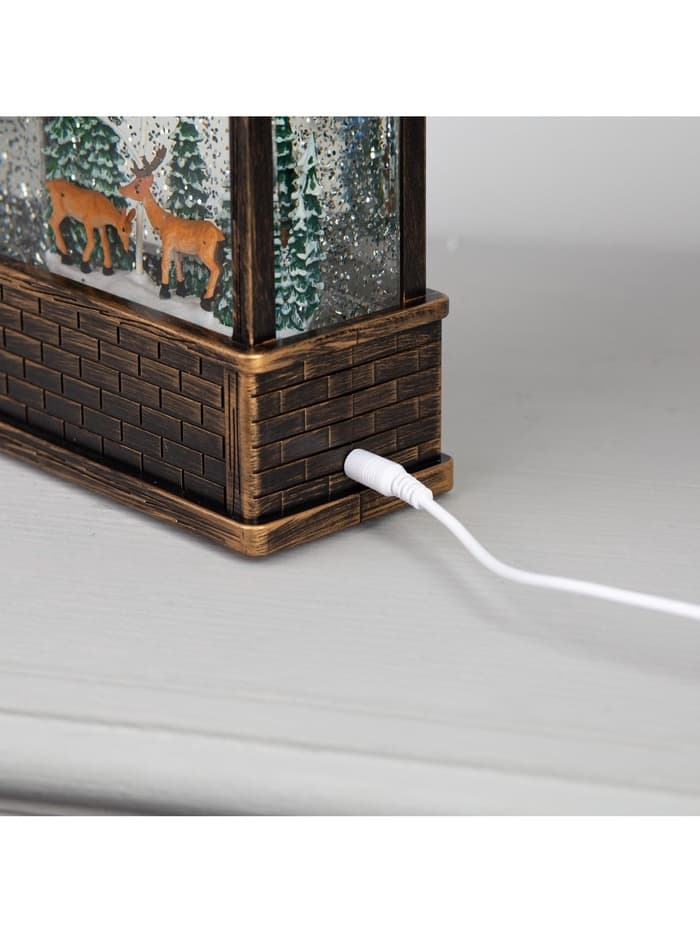 Светодиодная фигура «Дети и снеговик» 14×24×8 см, пластик, от батареек ААх3, USB, свечение тёплое белое