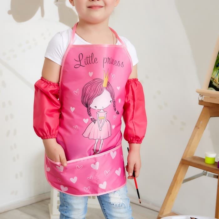 Фартук детский с нарукавниками «Этель» Cute girl, 49×39 см