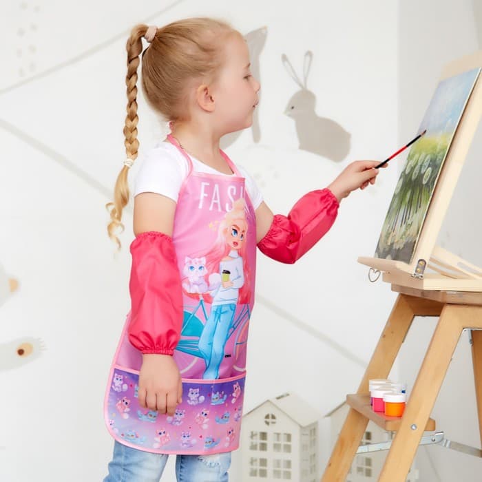 Фартук детский с нарукавниками «Этель» Fashion girl, 49×39 см