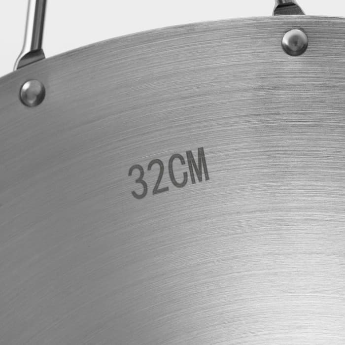 Сковорода - Вок Hanna Knövell Chief, d=32 см, с ручкой, нержавеющая сталь, хромированная