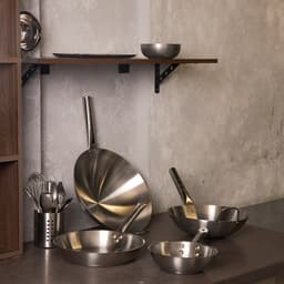 Сковорода - Вок Hanna Knövell Chief, d=32 см, с ручкой, нержавеющая сталь, хромированная