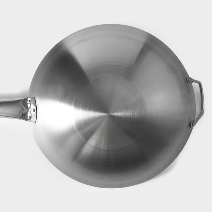 Сковорода - Вок Hanna Knövell Chief, d=32 см, с ручкой, нержавеющая сталь, хромированная
