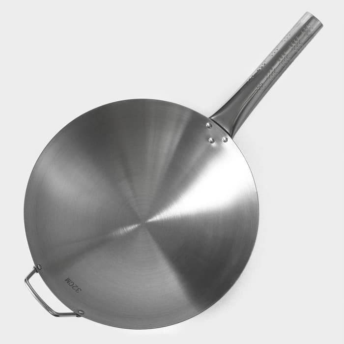 Сковорода - Вок Hanna Knövell Chief, d=32 см, с ручкой, нержавеющая сталь, хромированная