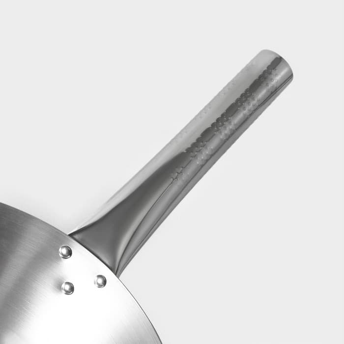 Сковорода - Вок Hanna Knövell Chief, d=32 см, с ручкой, нержавеющая сталь, хромированная