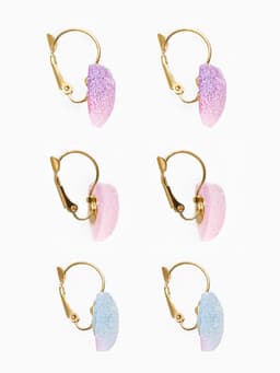 Серьги ассорти «Мармеладные сердечки», в сахаре, цвет МИКС