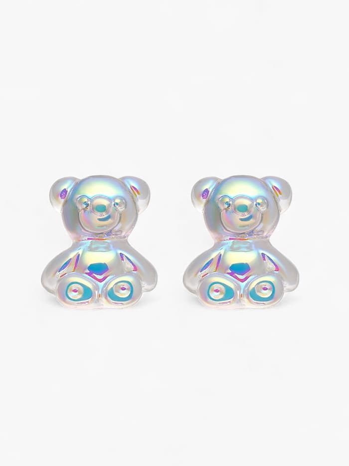Серьги акриловые «Мармеладный мишка», разноцветные