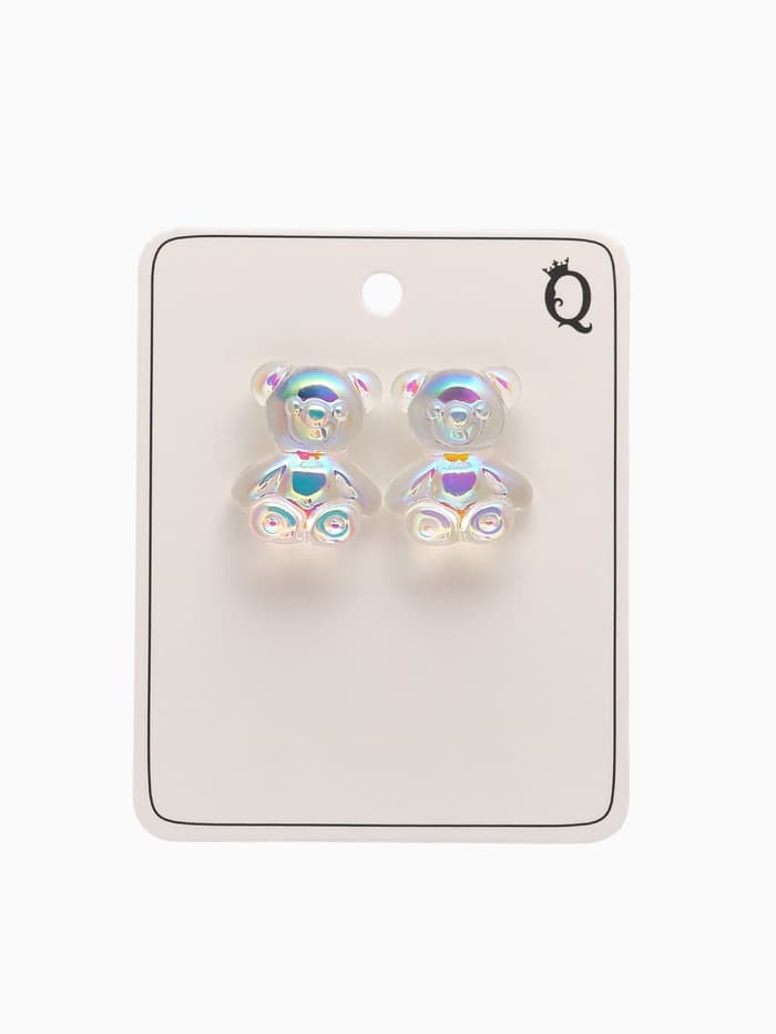 Серьги акриловые «Мармеладный мишка», разноцветные