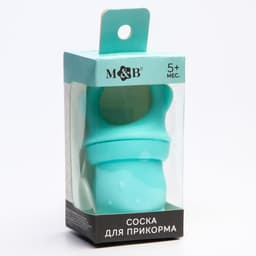Ниблер для прикорма «Мишка» с силиконовой сеточкой, цвет бирюзовый
