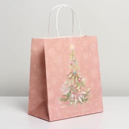 Пакет подарочный новогодний крафтовый «С Новым годом», 22×25×12 см