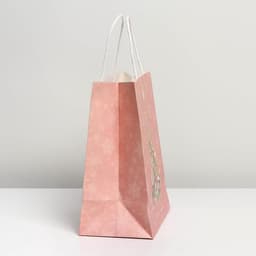 Пакет подарочный новогодний крафтовый «С Новым годом», 22×25×12 см