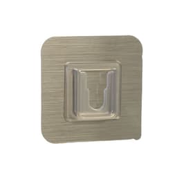 Комплект настенных держателей ТУНДРА с клейкой поверхностью, 60×60×10 мм, цвет никель