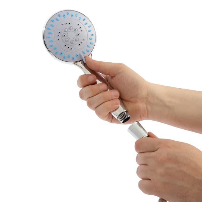 Душевая лейка 5 режимов со шлангом, стойкой, мыльницей, крепеж в комплекте.