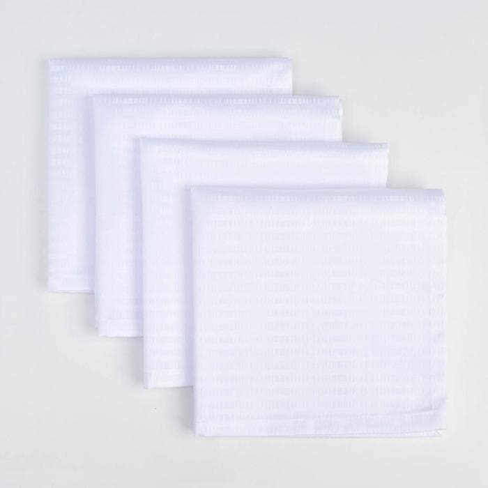Набор салфеток «Этель» Shine, 45×45 см, белый, с пропиткой ВГМО, 192 г/м²